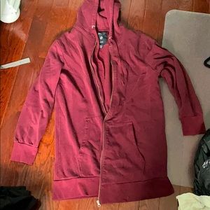 Zip up sweater burgundy